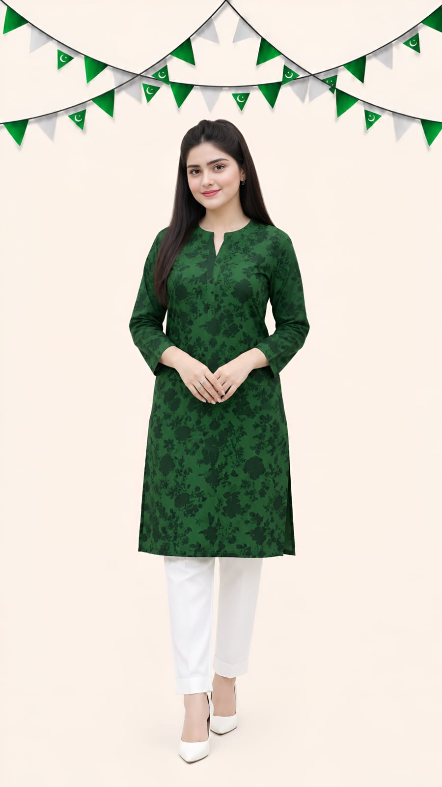 💚 14 August Pakistan Dhanak Swiss Lawn Shirt for Women 💚