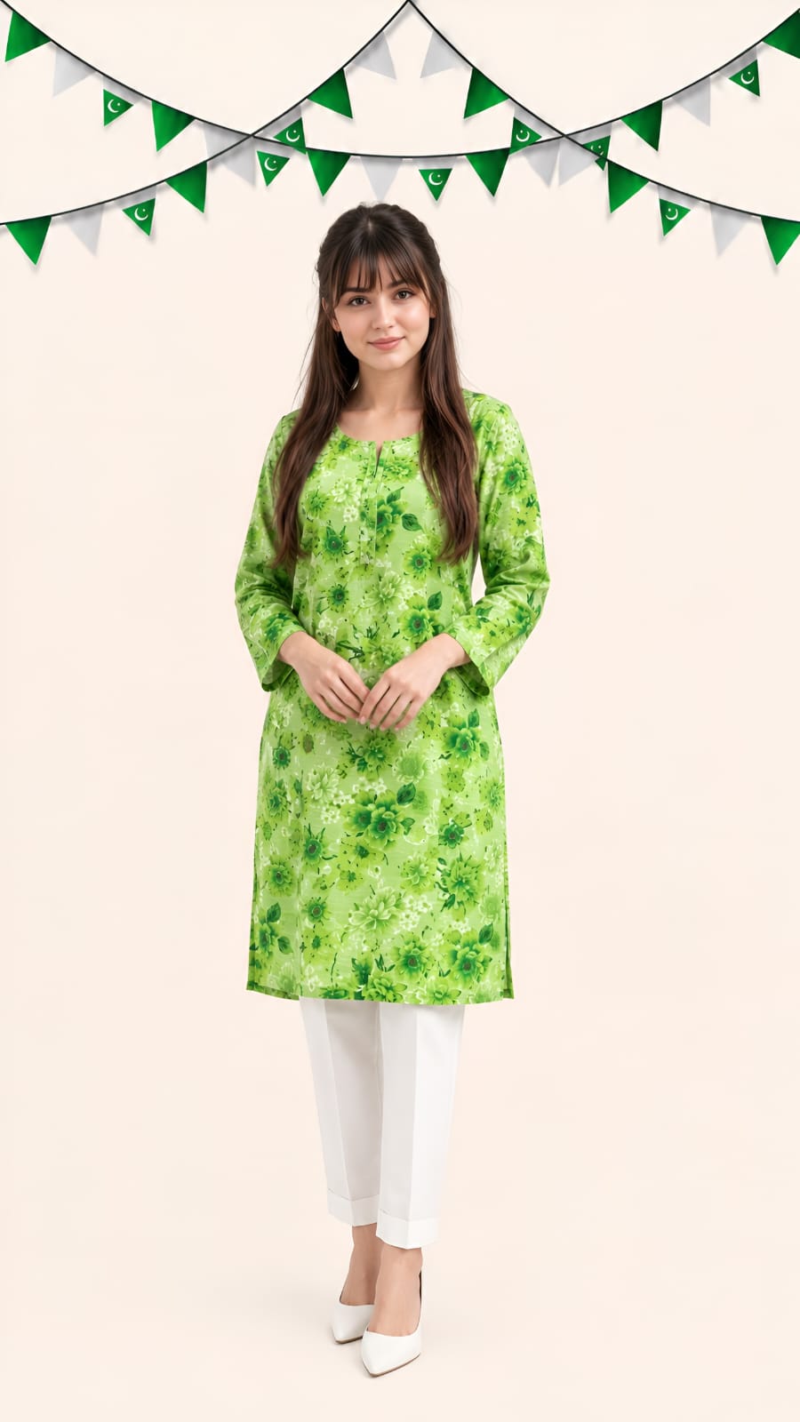 💚 14 August Pakistan Dhanak Swiss Lawn Shirt for Women 💚