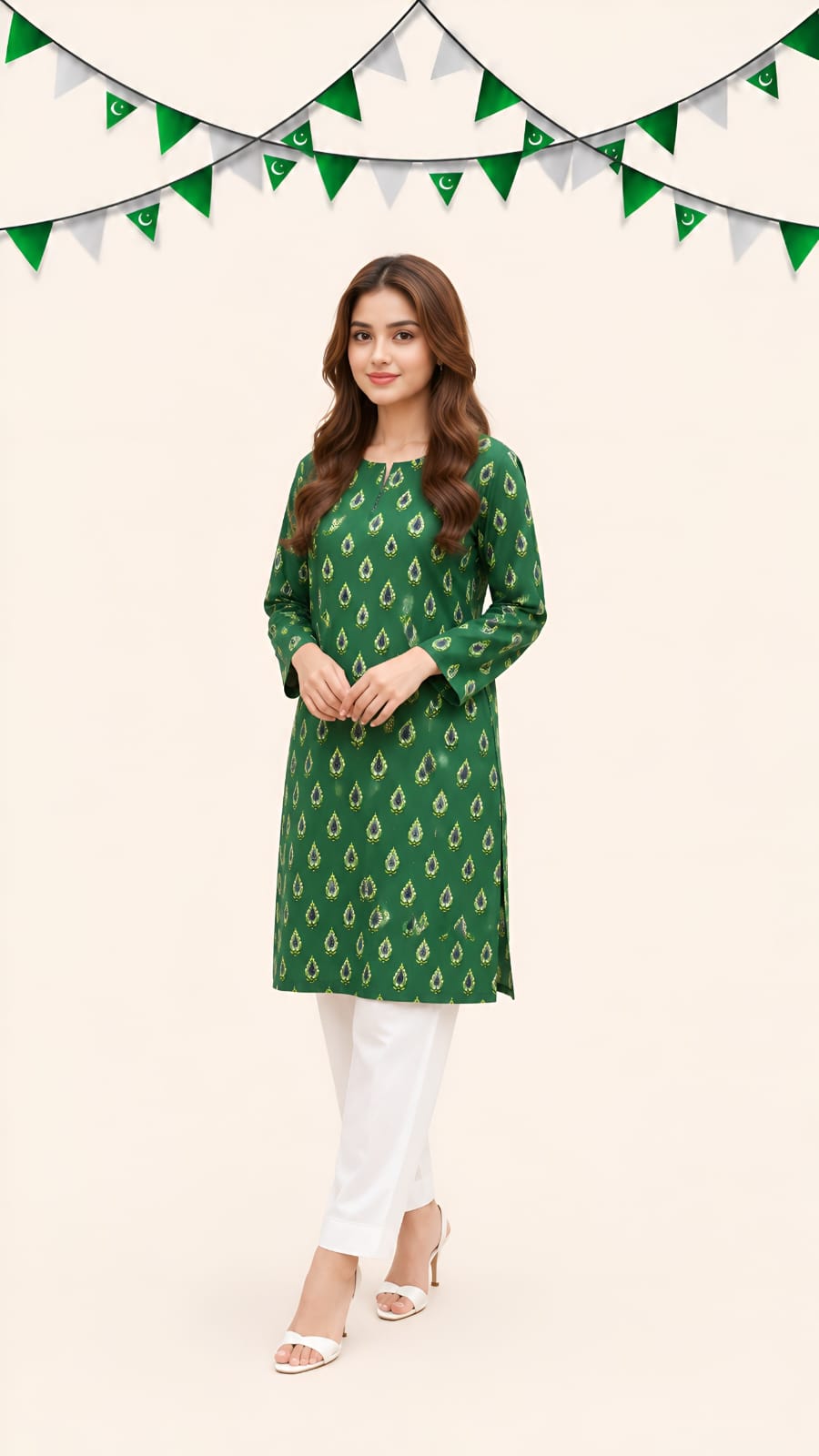💚 14 August Pakistan Dhanak Swiss Lawn Shirt for Women 💚