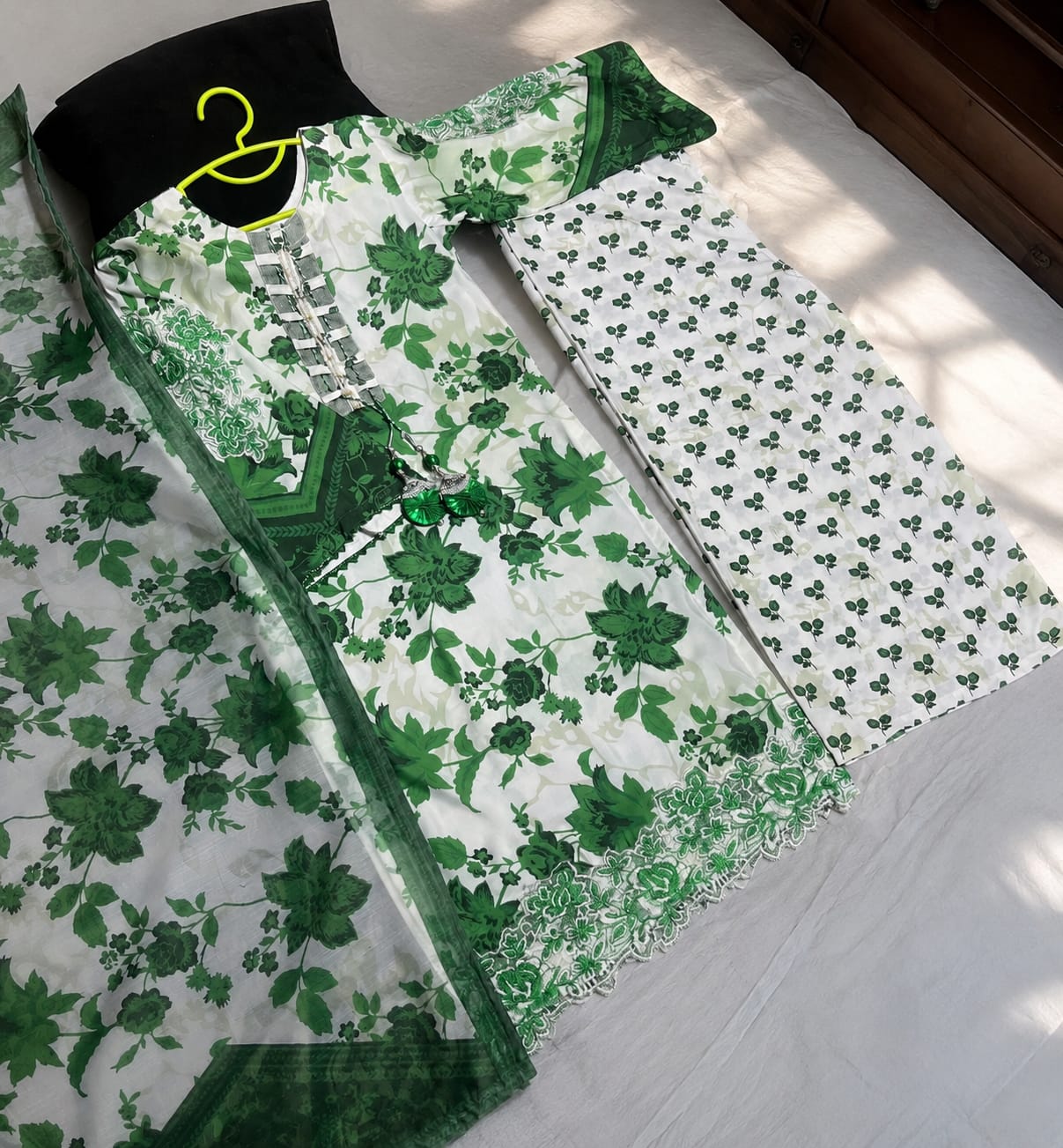 Kids 14 August Swiss Lawn 3PC Suit 💚 | Independence Day Collection