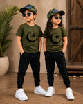 Kids Special Commando Dress Pack of 3 | DTF Printed T-Shirt Trouser
