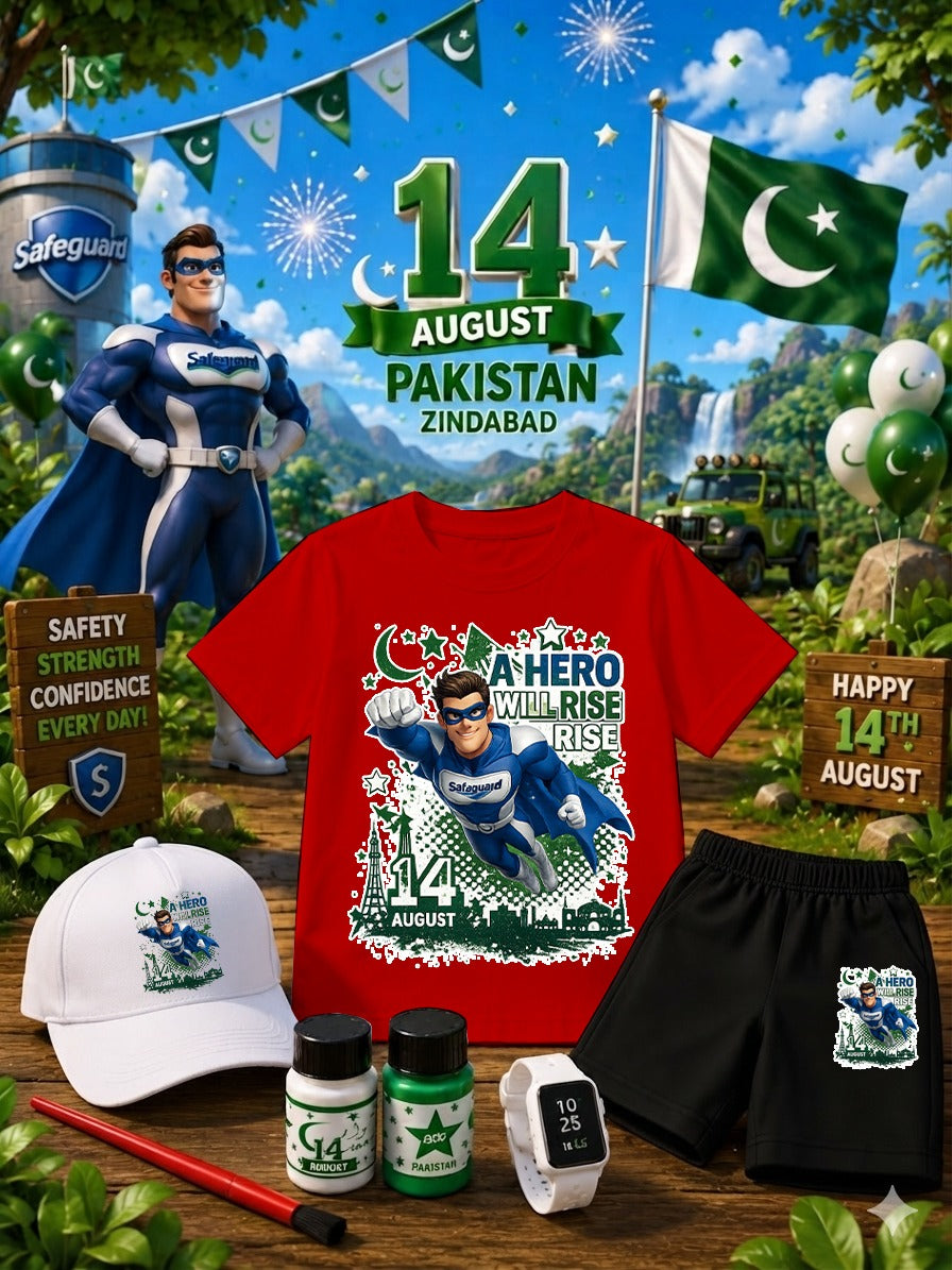 14 August Safeguard Pakistan Kids Tracksuit Pack of 5 |