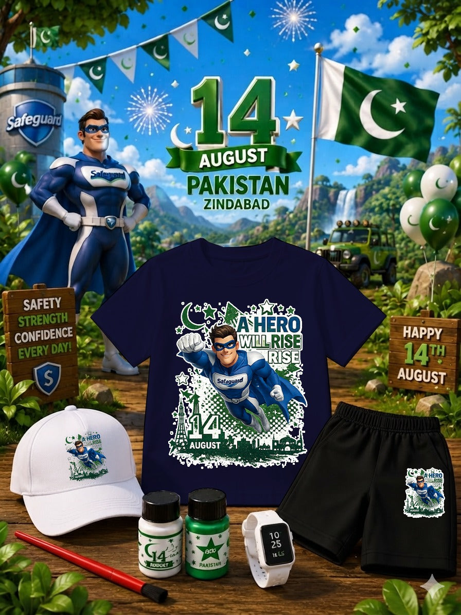 14 August Safeguard Pakistan Kids Tracksuit Pack of 5 |