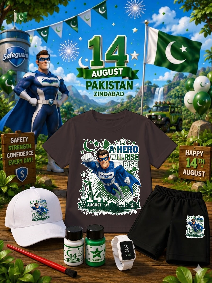 14 August Safeguard Pakistan Kids Tracksuit Pack of 5 |