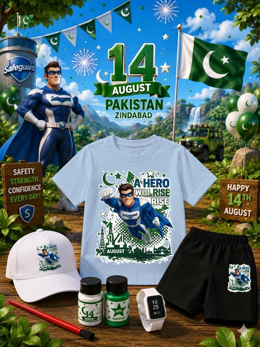 14 August Safeguard Pakistan Kids Tracksuit Pack of 5 |