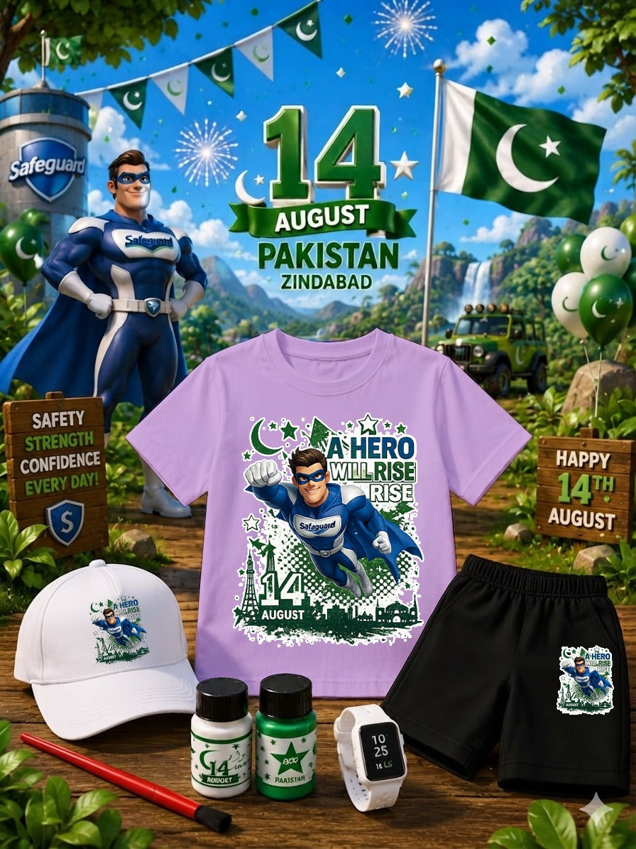 14 August Safeguard Pakistan Kids Tracksuit Pack of 5 |