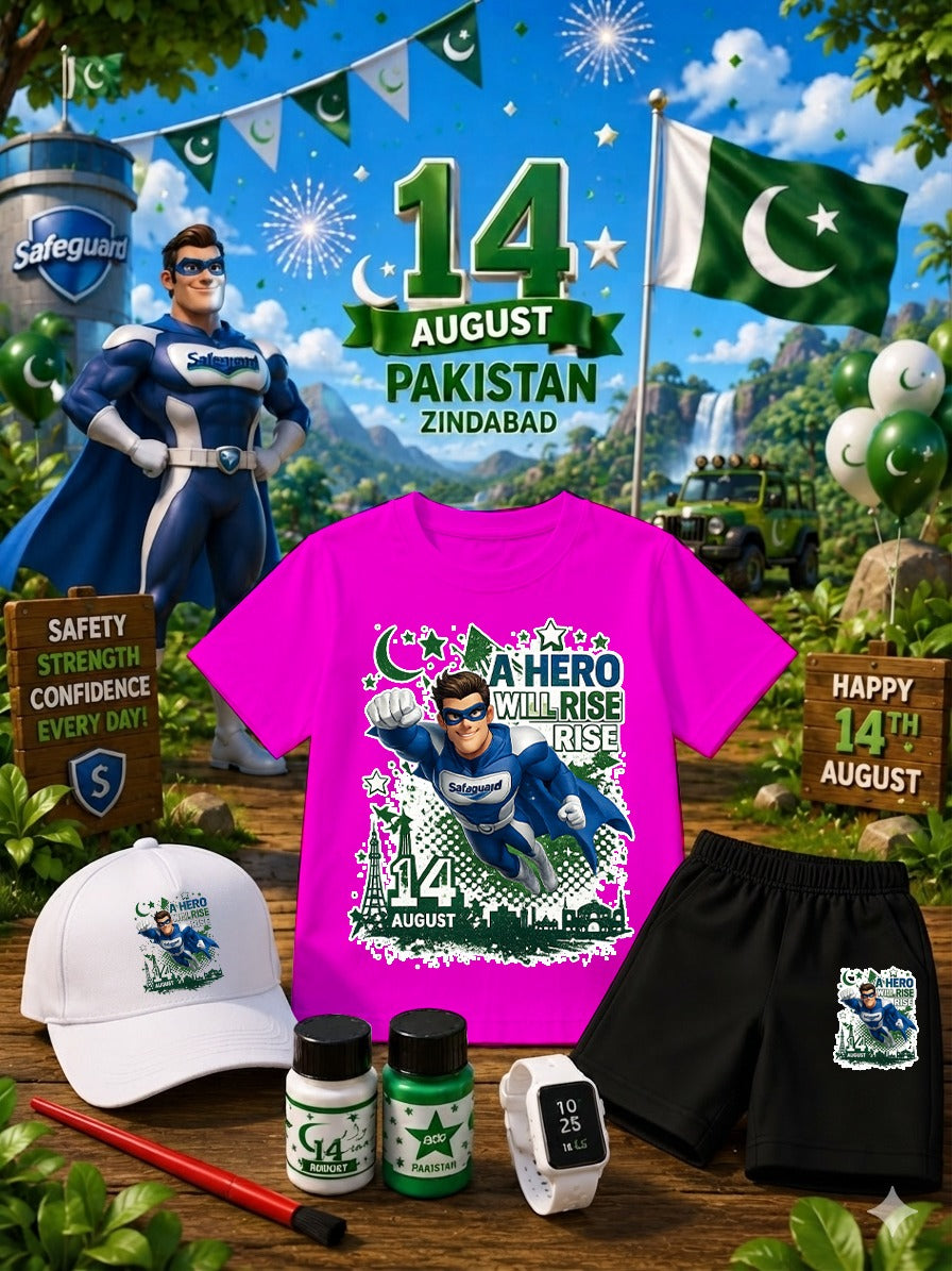 14 August Safeguard Pakistan Kids Tracksuit Pack of 5 |