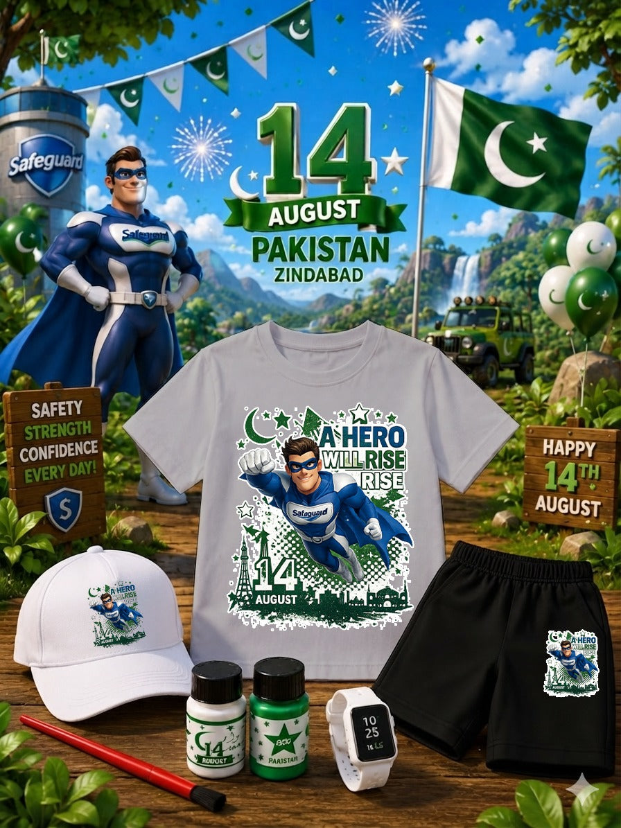 14 August Safeguard Pakistan Kids Tracksuit Pack of 5 |