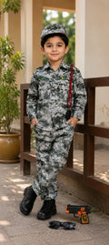 Commando Dress | Cotton Shirt Trouser Set with Cap, Whistle, Pakistan Badge, Gun & Glasses