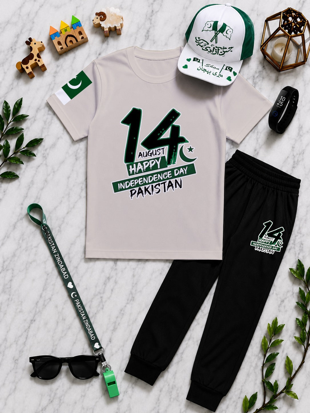 14 August Kids Gift Pack of 6 | DTF Printed T-Shirt and  Trouser