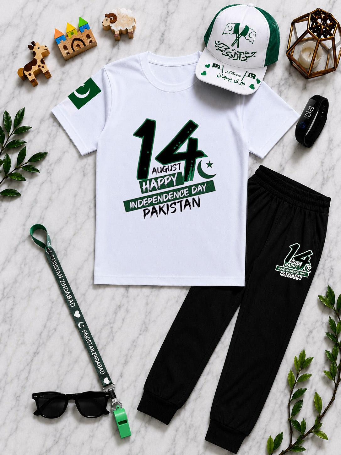 14 August Kids Gift Pack of 6 | DTF Printed T-Shirt and  Trouser