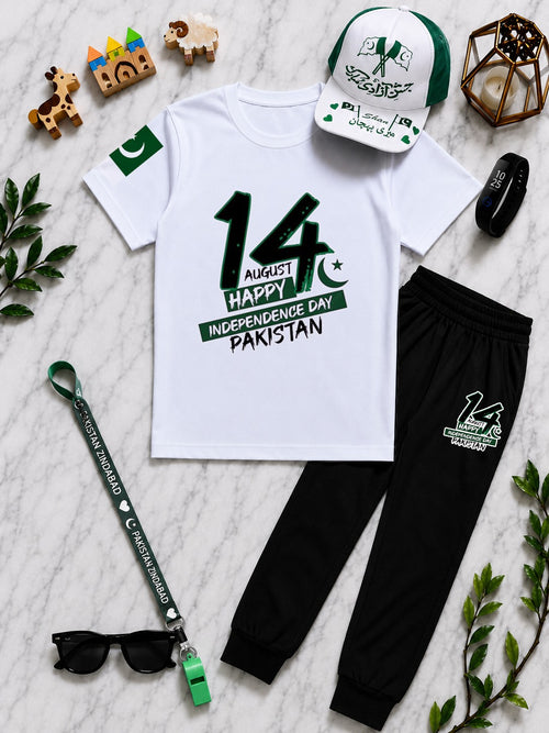 14 August Kids Gift Pack of 6 | DTF Printed T-Shirt and  Trouser