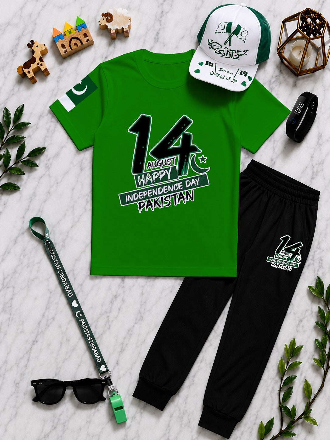 14 August Kids Gift Pack of 6 | DTF Printed T-Shirt and  Trouser