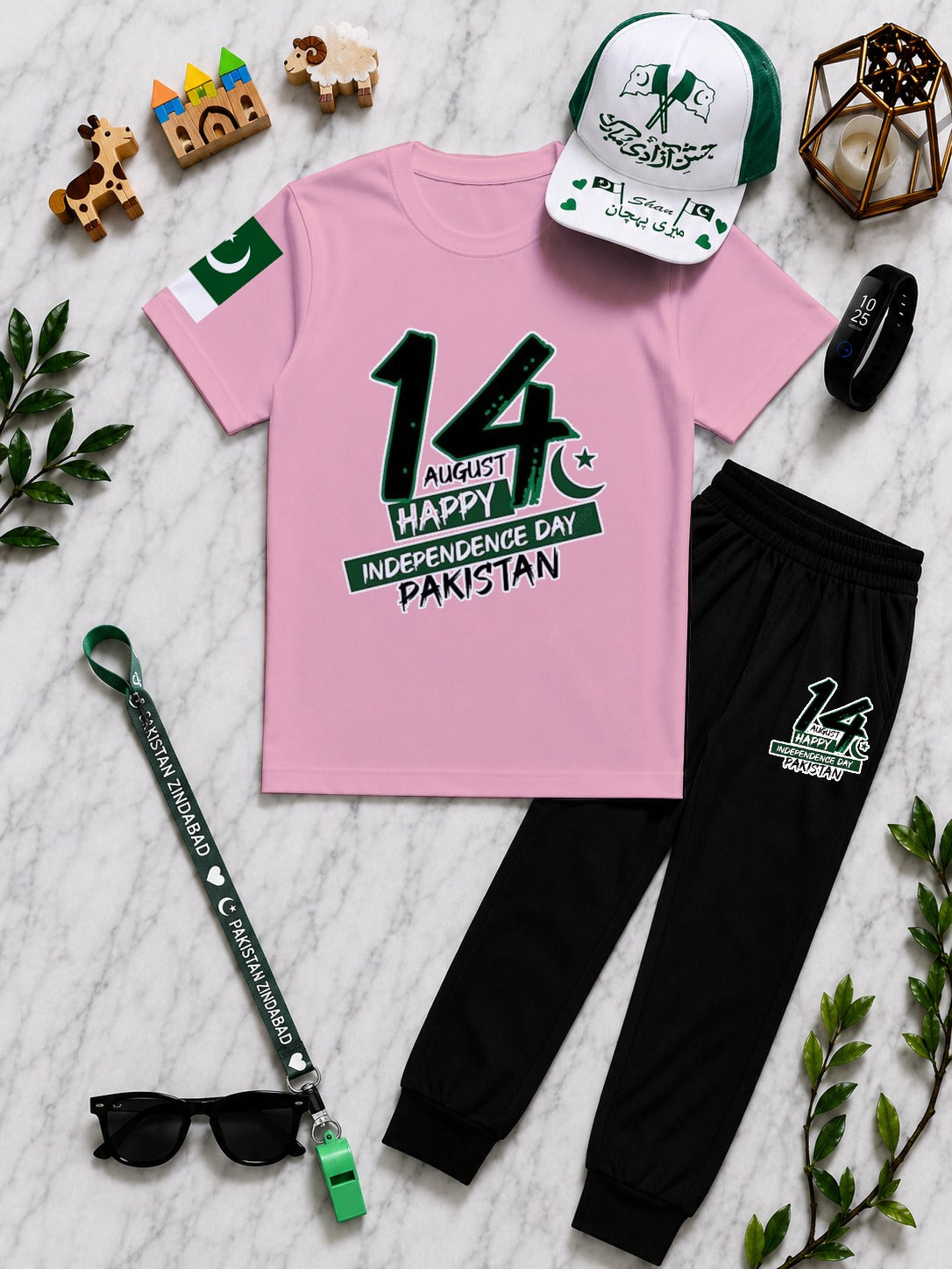 14 August Kids Gift Pack of 6 | DTF Printed T-Shirt and  Trouser