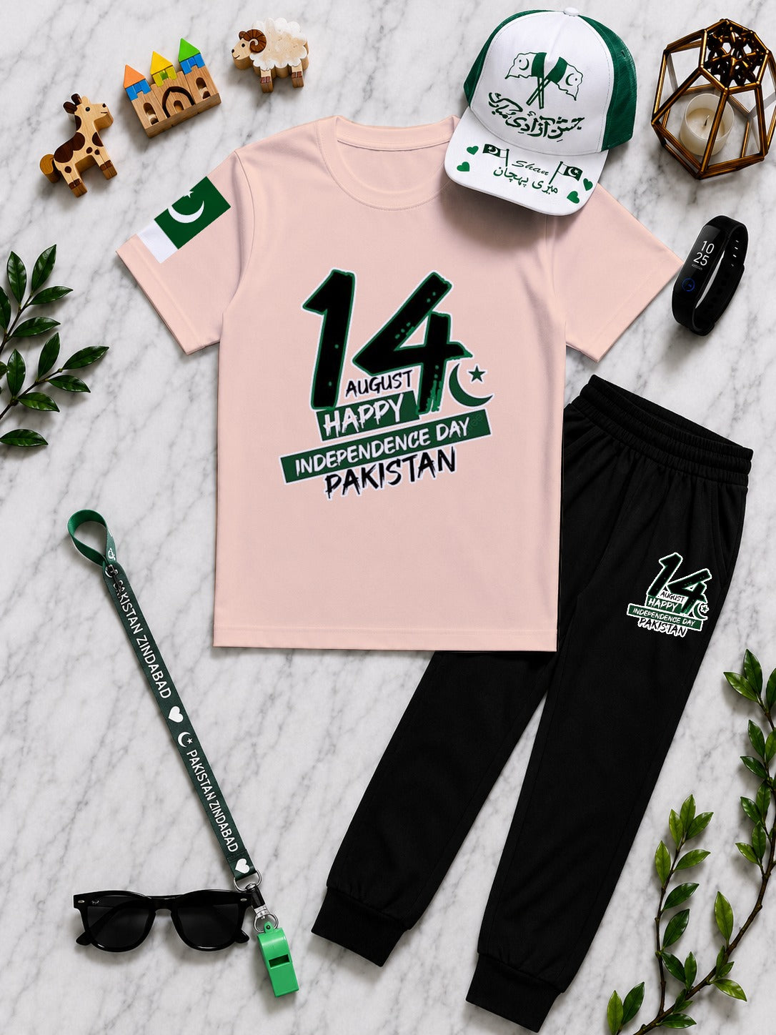 14 August Kids Gift Pack of 6 | DTF Printed T-Shirt and  Trouser