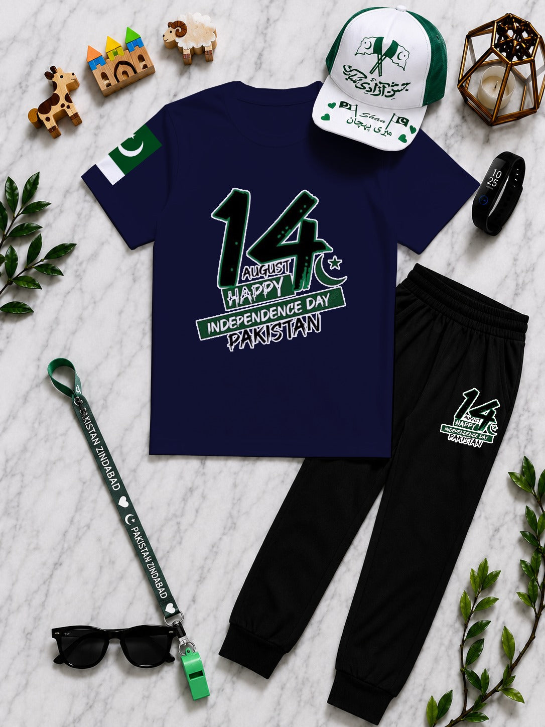 14 August Kids Gift Pack of 6 | DTF Printed T-Shirt and  Trouser