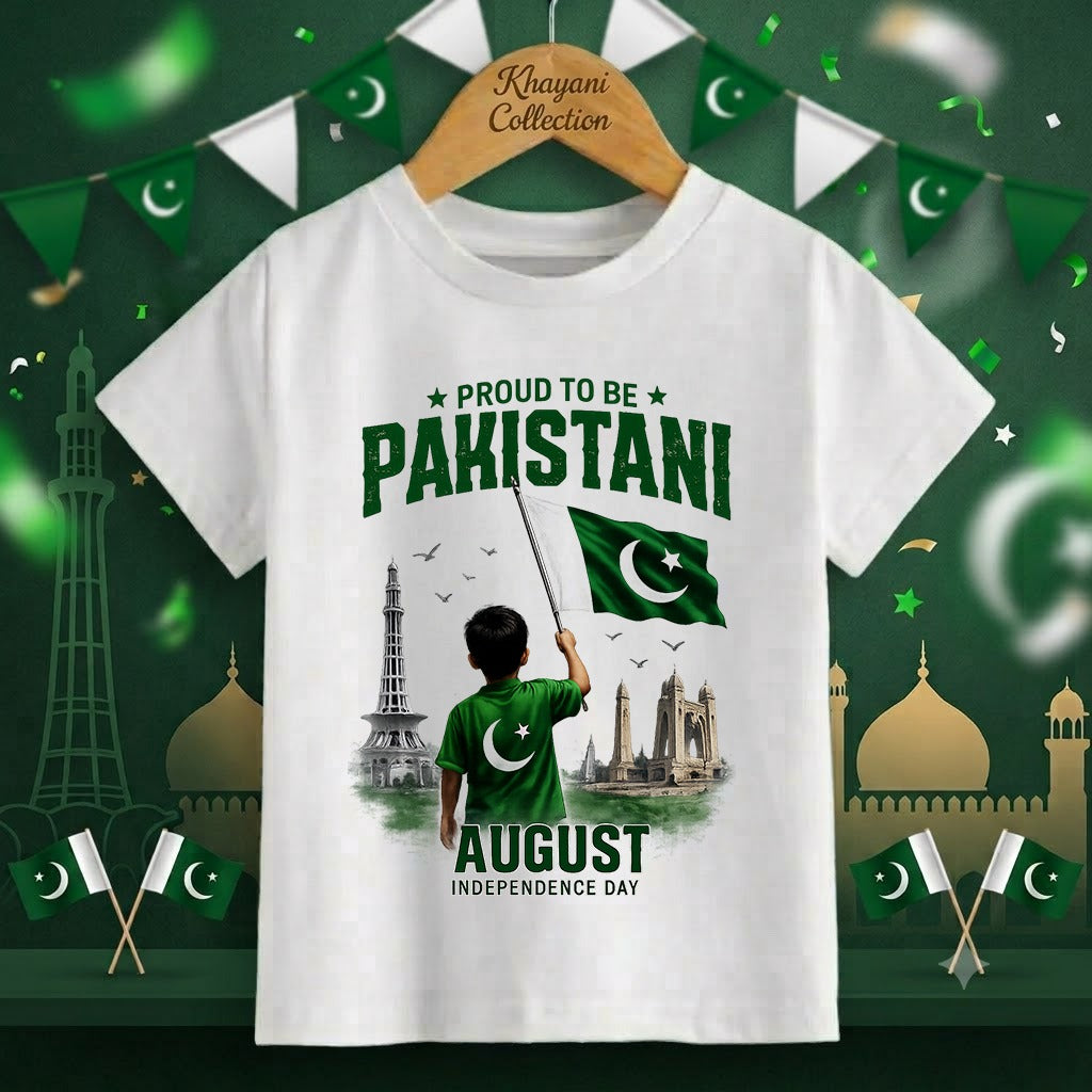 Personalized Kids Independence Day T-Shirt | Custom Name & Photo Printed Cotton Jersey Tee