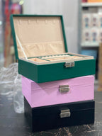 Plain Leather Jewelry Box | Premium Jewelry Organizer & Storage Case