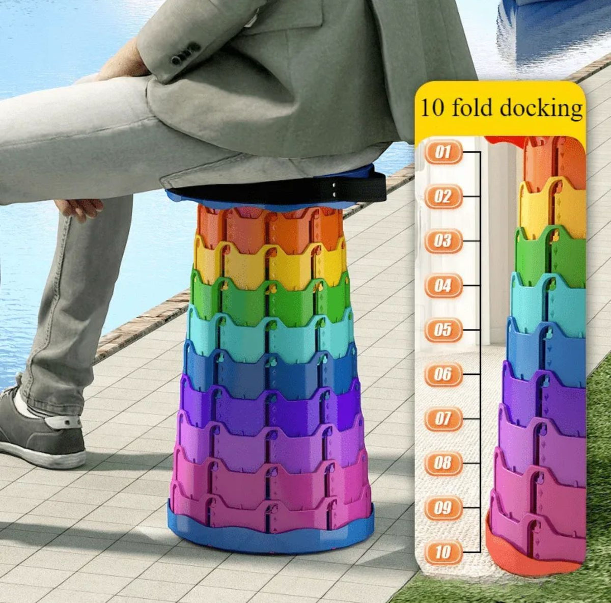 Foldable Telescopic Stool