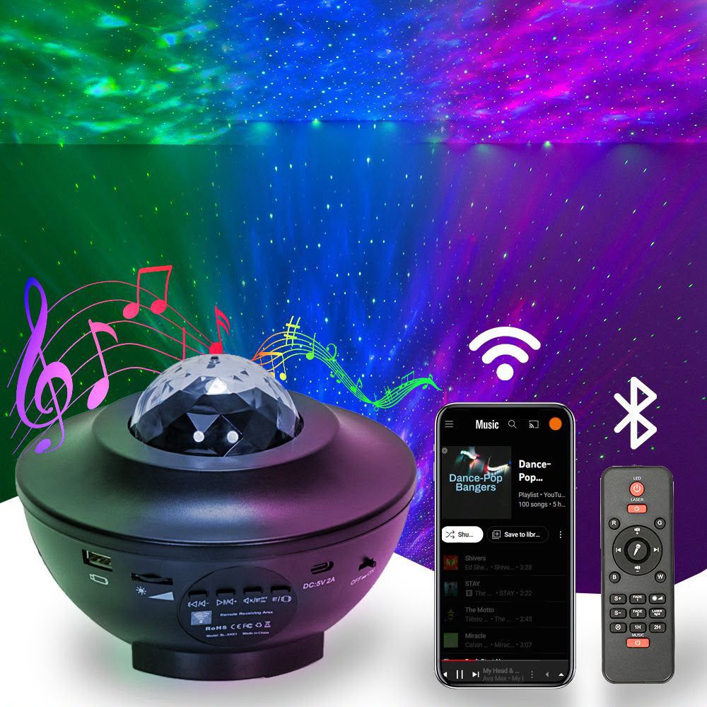 New Starry Projection Galaxy Lamp with Speaker