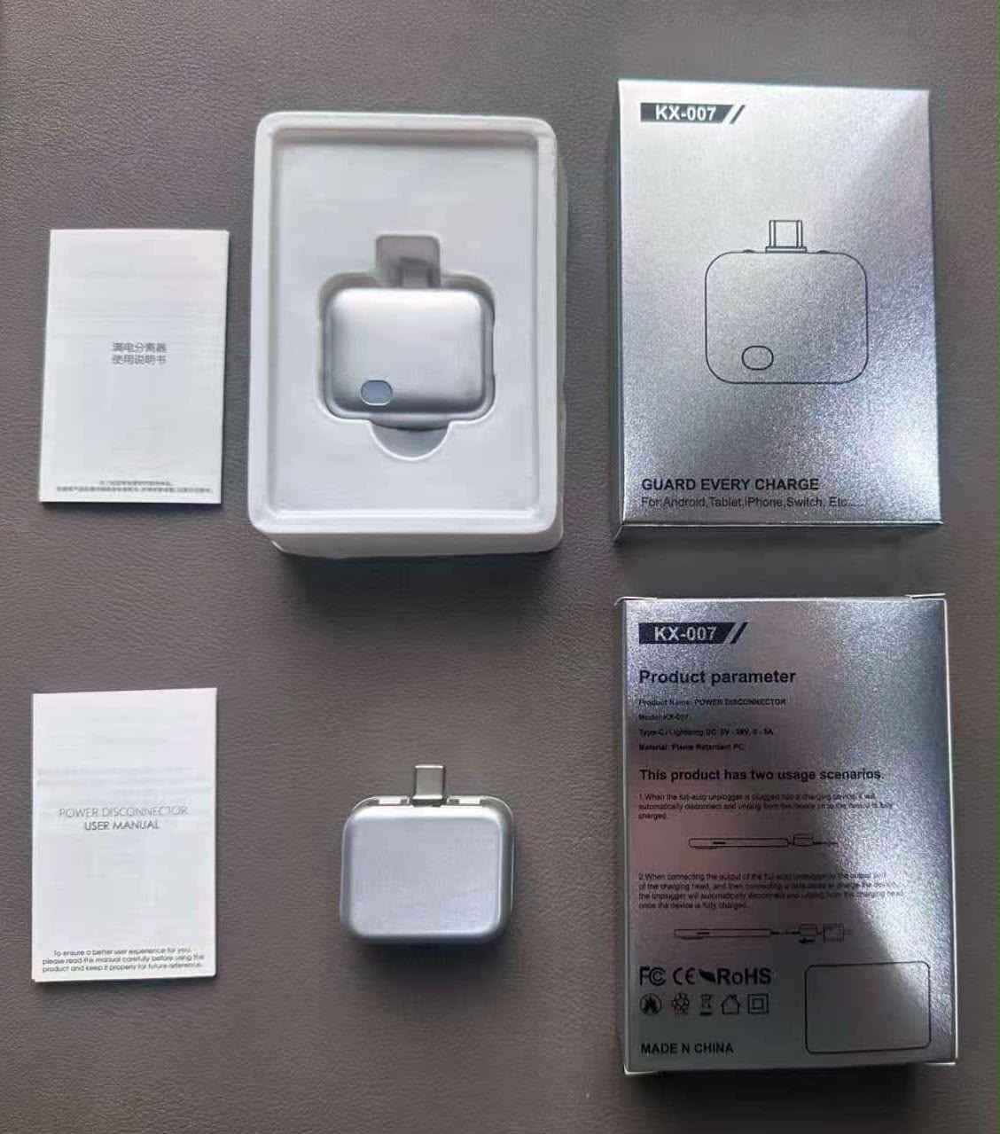 140W Type-C Smart Power-Off Adapter | USB-C PD Fast Charging Adapter with Auto Power-Off & Overcharge Protection