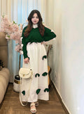 Premium Georgette Bow Style 2 Piece Maxi Set –