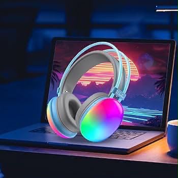 P880 RGB Pro Gaming Headset with Bass Boost | Stereo Wired Gaming Headphones with TF Memory Card Support & Box Packing